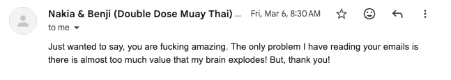 Email from Noa Beti