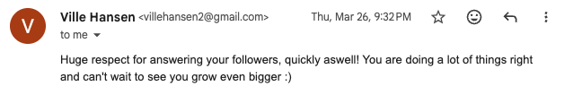 Email from Nakia & Benji