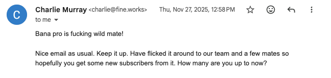 Email from Grahym