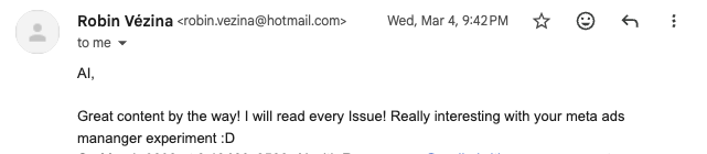 Email from Ville Hansen