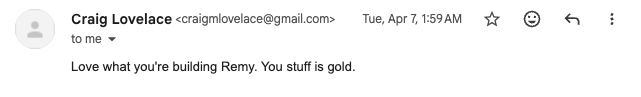 Email from Alice Fischer