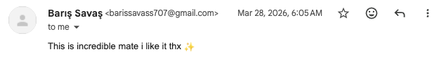 Email from Brad Ferris
